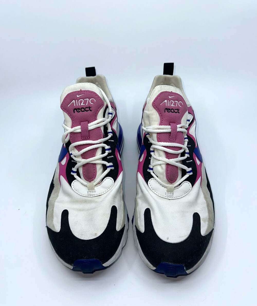 Nike Air Max 270 React Summit White Hyper Blue Fuchsia Women's CI3899-100